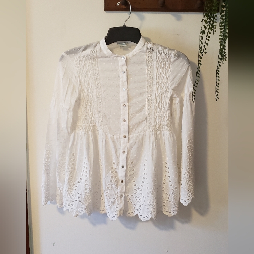 White buttondown Sundance shirt